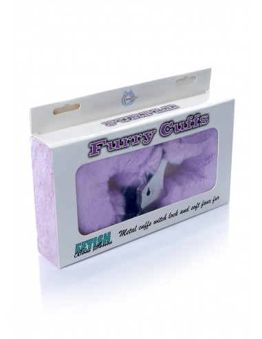 Kajdanki Fetish Boss Series- Furry Cuffs Purple - Kajdanki erotyczne - 5