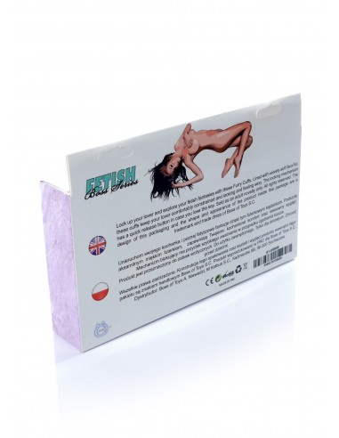 Kajdanki Fetish Boss Series- Furry Cuffs Purple - Kajdanki erotyczne - 6
