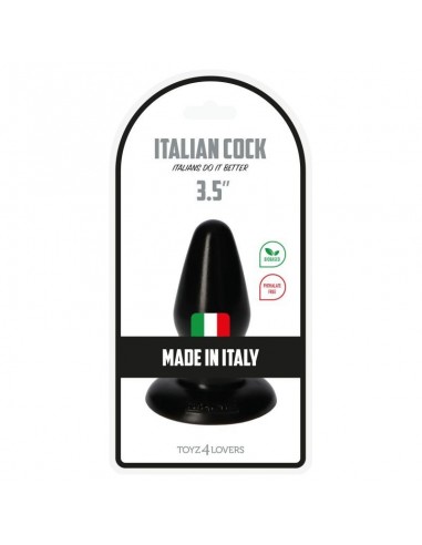 Duży korek analny Italian Cock 3,5" Black - Duże Korki Analne - 4