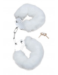 Kajdanki Fetish Boss Series- Furry Cuffs White - Kajdanki erotyczne - 1
