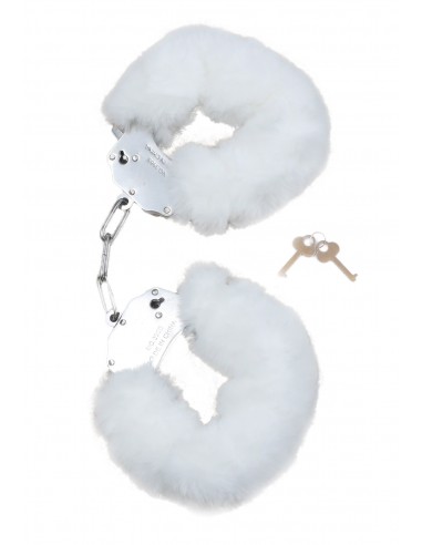 Kajdanki Fetish Boss Series- Furry Cuffs White - Kajdanki erotyczne - 1