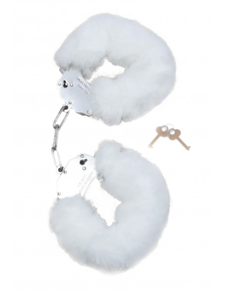Kajdanki Fetish Boss Series- Furry Cuffs White - Kajdanki erotyczne - 1