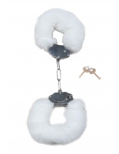 Kajdanki Fetish Boss Series- Furry Cuffs White - Kajdanki erotyczne - 1 2