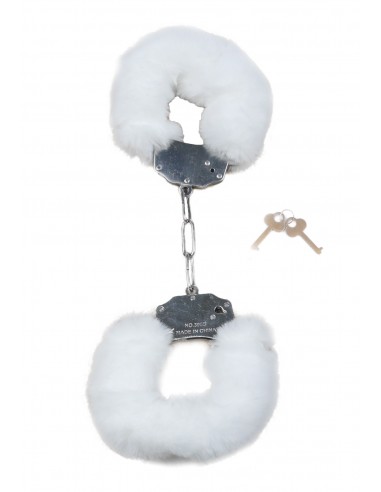 Kajdanki Fetish Boss Series- Furry Cuffs White - Kajdanki erotyczne - 2