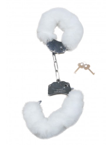 Kajdanki Fetish Boss Series- Furry Cuffs White - Kajdanki erotyczne - 3