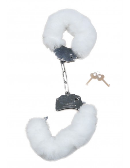 Kajdanki Fetish Boss Series- Furry Cuffs White - Kajdanki erotyczne - 3