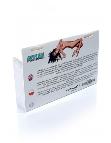 Kajdanki Fetish Boss Series- Furry Cuffs White - Kajdanki erotyczne - 6