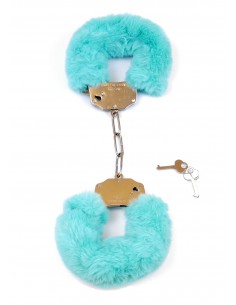 Kajdanki Fetish Boss Series- Furry Cuffs Blue - Kajdanki erotyczne - 1 2