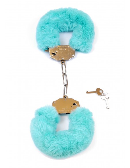 Kajdanki Fetish Boss Series- Furry Cuffs Blue - Kajdanki erotyczne - 2