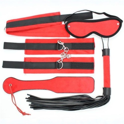 Zestaw Bondage Kit Red czerwono-czarny - 1