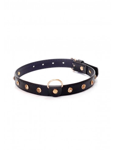 Obroża BDSM - Collar 2 Cm Gold Crystal - Chokery, obroże i smycze - 1