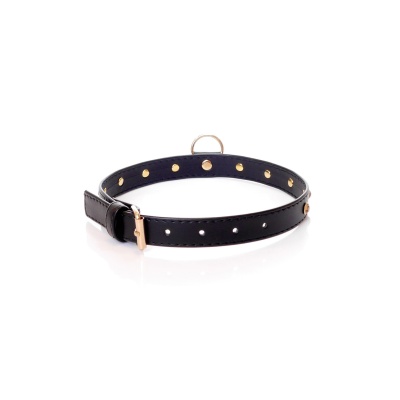 Obroża BDSM - Collar 2 Cm Gold Crystal - 1 2