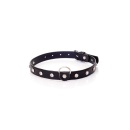 Obroża BDSM - Collar 2 Cm Silver Crystal - 1