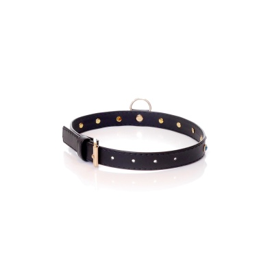 Obroża BDSM Collar - 2 Cm Turquoise Crystal - 1 2