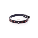 Obroża BDSM Collar - 2 Cm. Red Crystal - 1