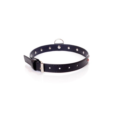 Obroża BDSM Collar - 2 Cm. Red Crystal - 1 2