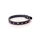 Obroża BDSM Collar - 2 Cm Pink Crystal - 1