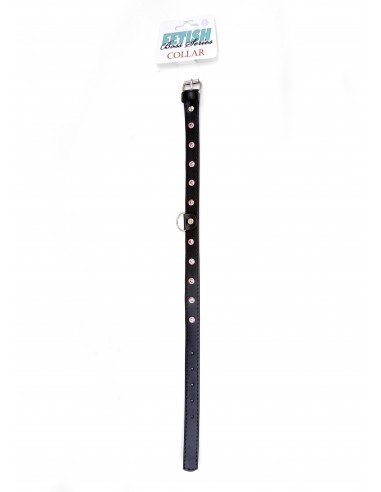 Obroża BDSM Collar - 2 Cm Pink Crystal - Chokery, obroże i smycze - 4