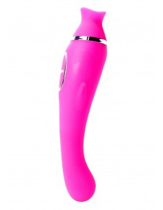Stymulator Helen Pink - 12- Vibrating / 8 Suction Functions Usb - Stymulatory łechtaczki - 1 2