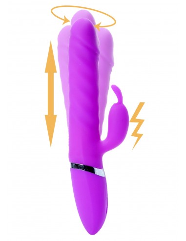 Wibrator króliczek LYLA Purple - Heating / Thrusting / 18 Vibrating functions USB - Wibratory Króliczki - 4