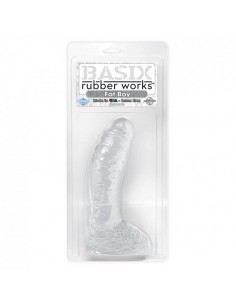 Żelowe Dildo Basix Fat Boy 7"Clear - Dilda żelowe - 1 2