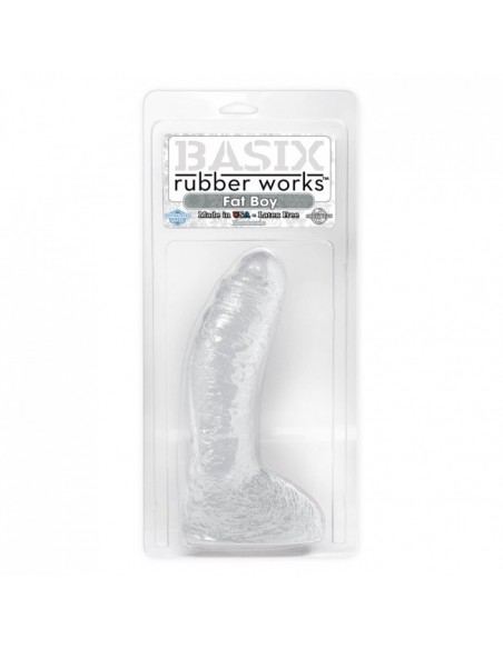 Żelowe Dildo Basix Fat Boy 7"Clear - Dilda żelowe - 2
