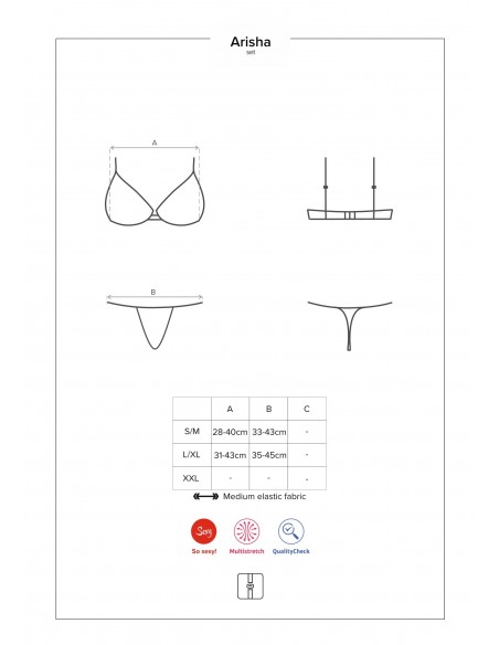 Komplet Bielizny Arisha 2-Częściowy L/Xl - Komplety bielizny erotycznej - 7
