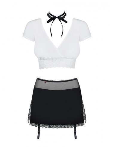 Strój Sekratarki Secretary Kostium 5-Częściowy Czarny - Kostiumy i przebrania erotyczne - 5