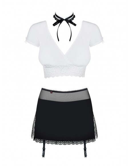 Strój Sekratarki Secretary Kostium 5-Częściowy Czarny - Kostiumy i przebrania erotyczne - 5