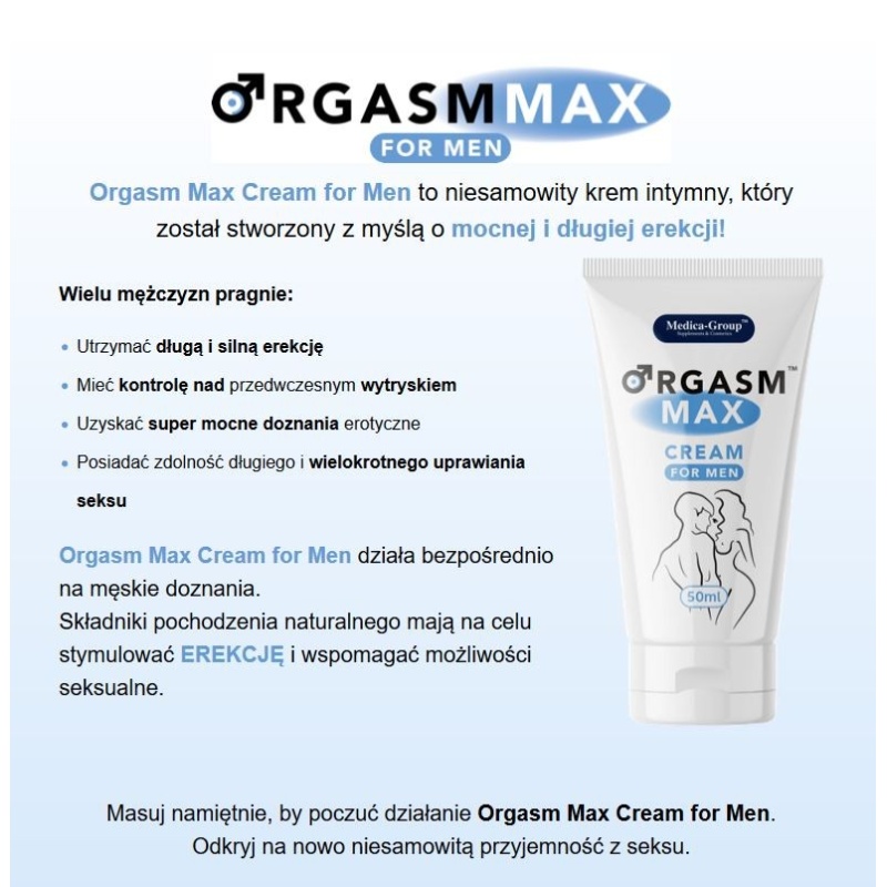 Poprawa libido Orgasm Max Cream For Men 50 ml - 2