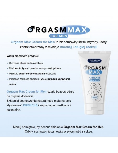 Orgasm Max Cream For Men 50 ml - Dłuższa i mocniejsza erekcja - 2