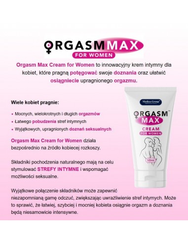 Żel intymny Orgasm Max cream for women 50 ml - Lubrykanty stymulujące - 2