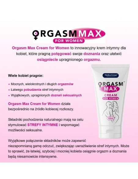 Żel intymny Orgasm Max cream for women 50 ml - Lubrykanty stymulujące - 2