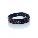 Obroża BDSM - Collar 3 Cm. Red Crystal - 1