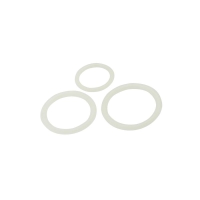 Zestaw pierścieni erekcyjnych Timeless (biały, rozmiary M 2,7cm, L 3,7cm, XL 4cm) - 1