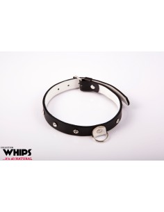 Obroża Damska, Wąska Biała - Chokery, obroże i smycze - 1