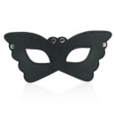 Maska fetyszowa Butterfly Mask – czarna, ze skóry syntetycznej - 1