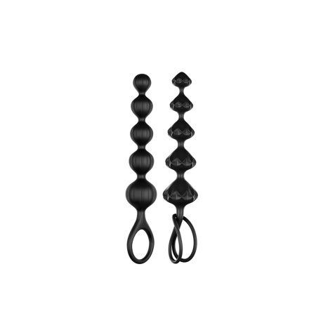 Koraliki analne Love Beads - zestaw 2 szt. z silikonu medycznego, stopniowane średnice 2-3,7 cm, dł. 20,5 cm - 1