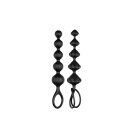 Koraliki analne Love Beads - zestaw 2 szt. z silikonu medycznego, stopniowane średnice 2-3,7 cm, dł. 20,5 cm - 1