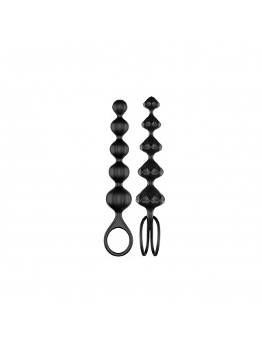 Kulki analne Zestaw - Satisfyer Love Beads (Set Of 2) (Black) - Kulki analne, koraliki analne - 4