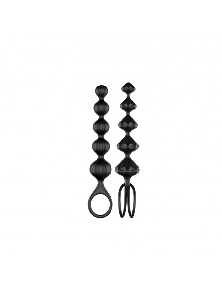 Kulki analne Zestaw - Satisfyer Love Beads (Set Of 2) (Black) - Kulki analne, koraliki analne - 4