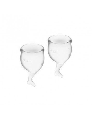 Kubeczek menstruacyjny  Satisfyer Feel Secure Menstrual Cup (Transparent) - Higiena, czyszczenie zabawek erotycznych - 2