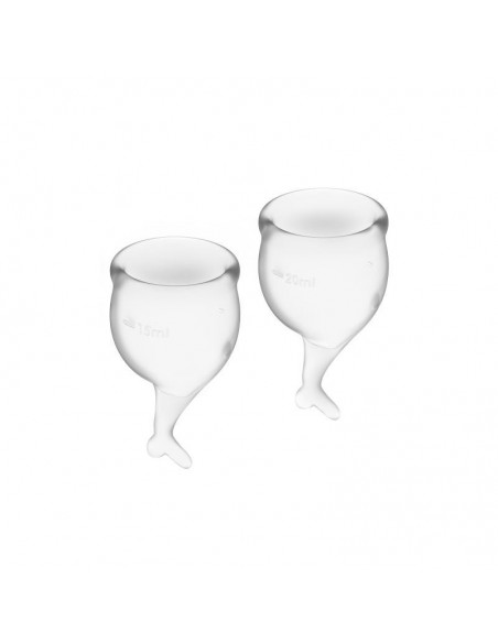 Kubeczek menstruacyjny  Satisfyer Feel Secure Menstrual Cup (Transparent) - Higiena, czyszczenie zabawek erotycznych - 2
