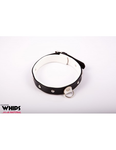 Obroża Damska, Średnia, Biała - Chokery, obroże i smycze - 1