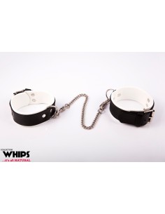 Kajdanki Męskie Na Nogi, Białe - Kajdanki erotyczne - 1