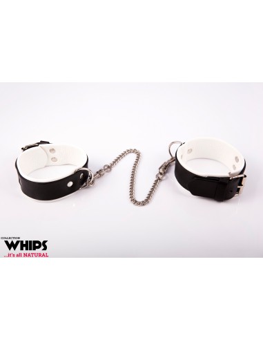 Kajdanki Męskie Na Nogi, Białe - Kajdanki erotyczne - 1