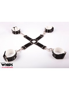 Uprząż BDSM Wiązania - Krzyżak Damski, Biały - Uprzęże BDSM - 1