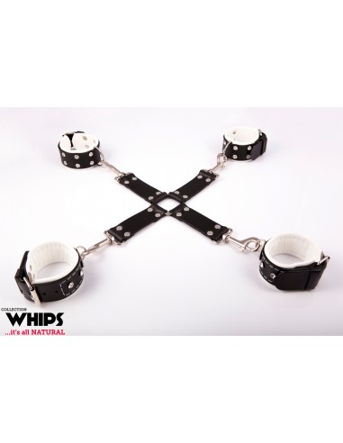 Uprząż BDSM Wiązania - Krzyżak Damski, Biały - Uprzęże BDSM - 1