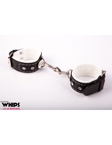 Kajdanki Damskie, Z Karabińczykami, Białe - Kajdanki erotyczne - 1