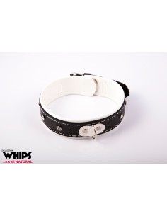 Obroża Damska 4 Cm, Biała - Chokery, obroże i smycze - 1